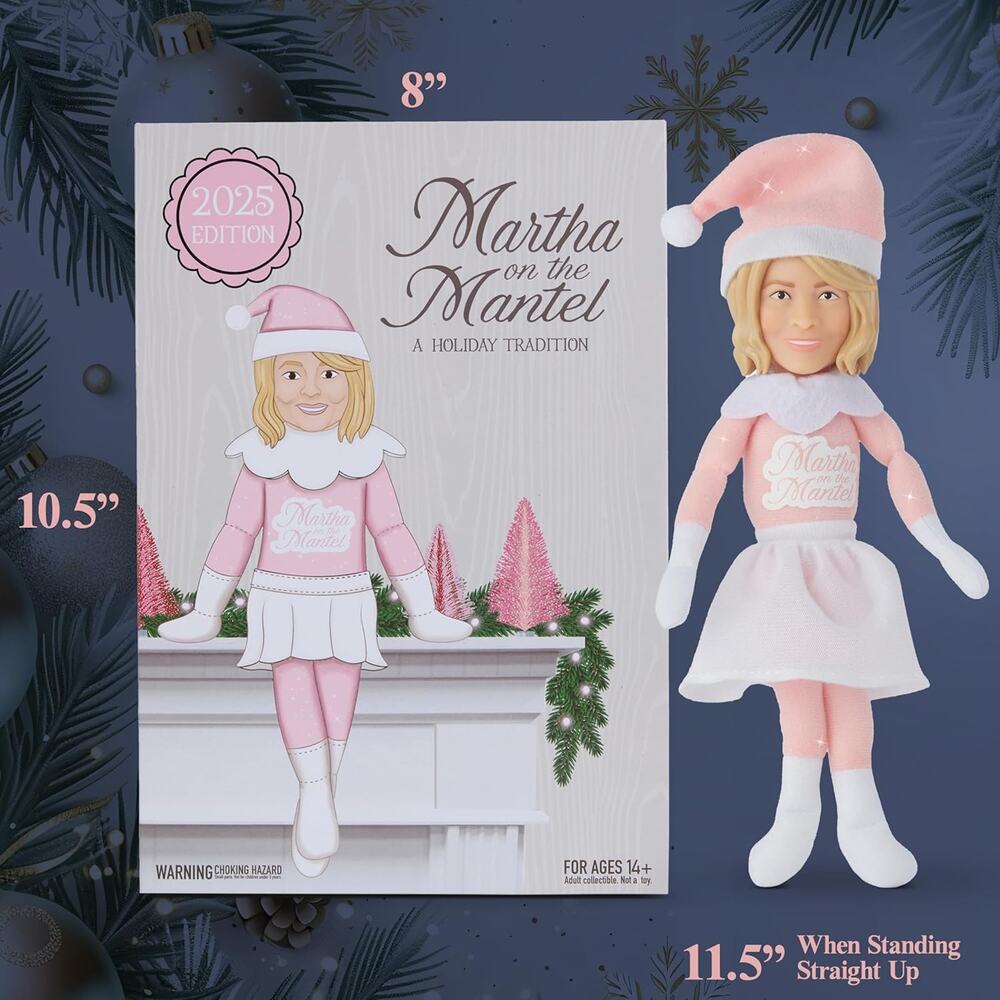 Martha Stewart Martha on a Mantle Christmas Poseable Plush NEW - Picture 3 of 9